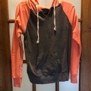 Gray and Coral Ocean Drive Hoodie